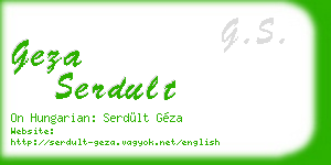 geza serdult business card